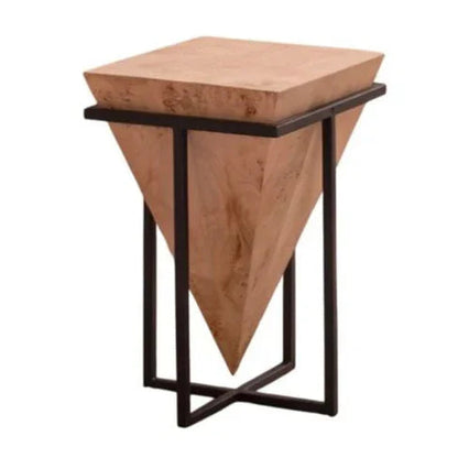 Elsinra Wooden Square Accent Table