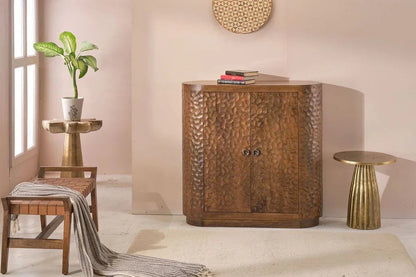 Varentha Wooden Brown Bar Cabinet