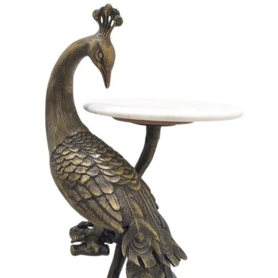 Peacock Round Accent Table