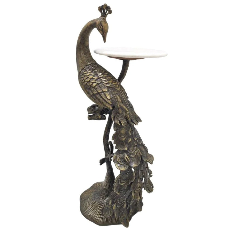 Peacock Round Accent Table