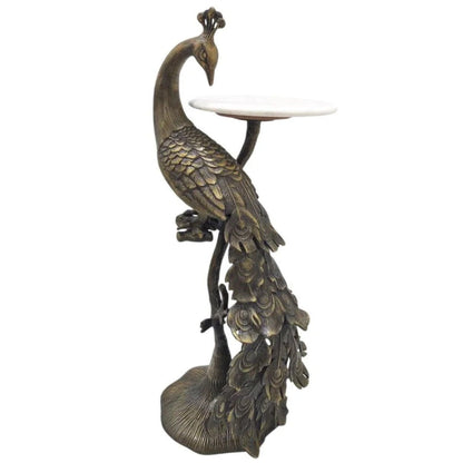 Peacock Round Accent Table