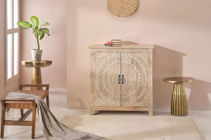 Lyan Two Doors Wooden Accent Cabinet