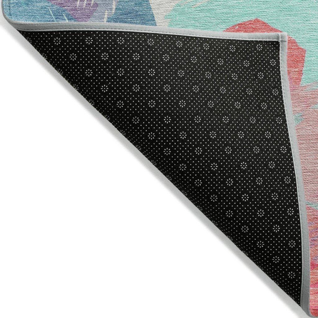 LOOMLAN Rugs Palazira Pink Washable Indoor-Outdoor Rug