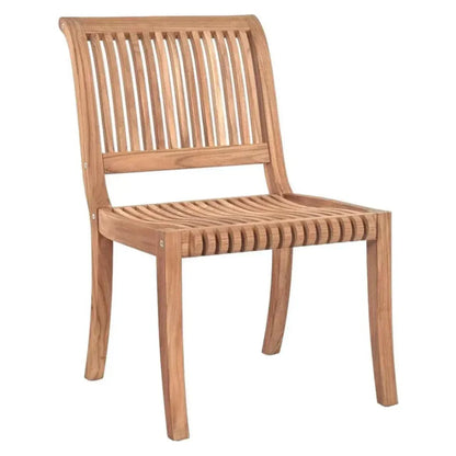 HiTeak Palm Teak Armless Outdoor Dining Chair
