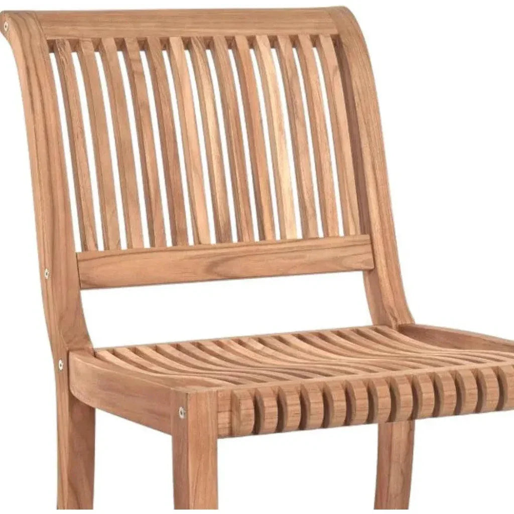 HiTeak Palm Teak Armless Outdoor Dining Chair