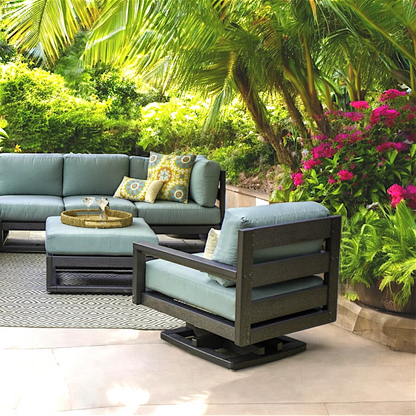 Palm Beach Poly Outdoor Swivel Rocker Chair Sunbrella