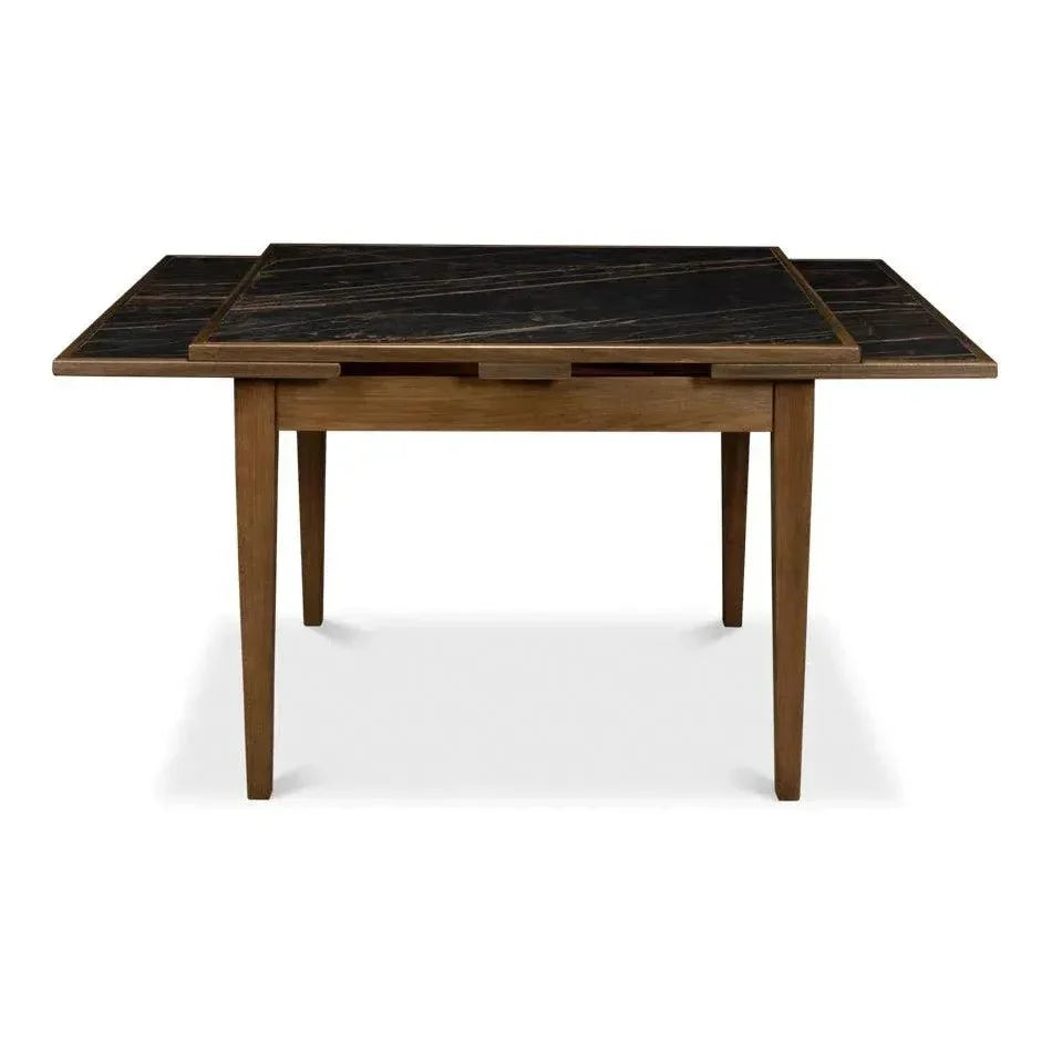 Paolino Square Extendable Dining Table Dark Wash - LOOMLAN - Sarreid - Side Tables