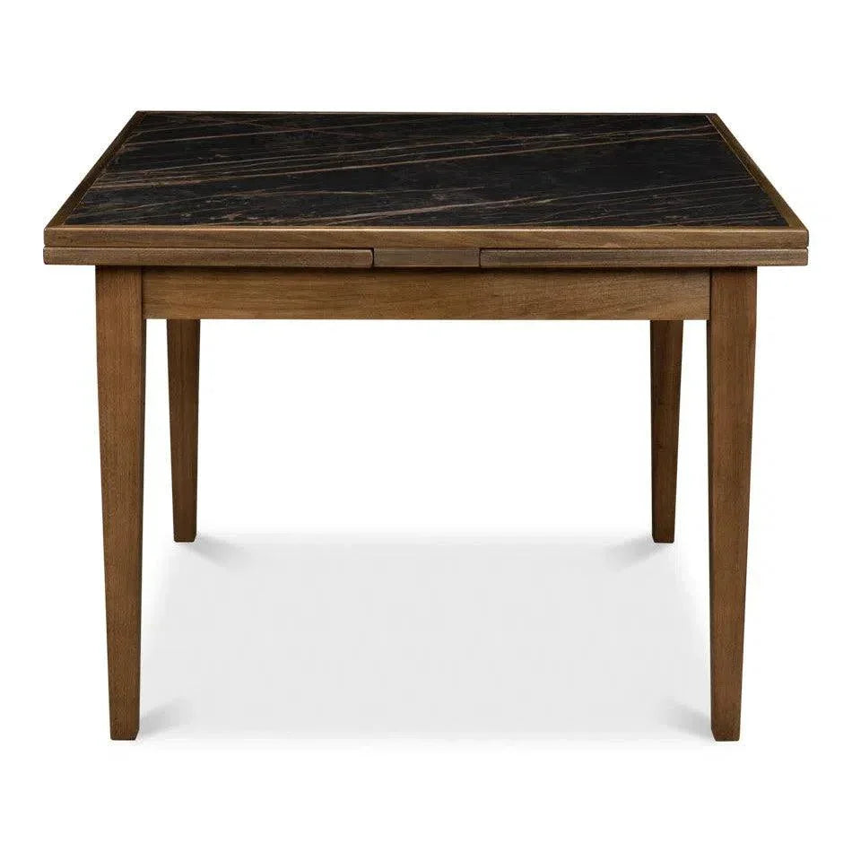 Paolino Square Extendable Dining Table Dark Wash - LOOMLAN - Sarreid - Side Tables