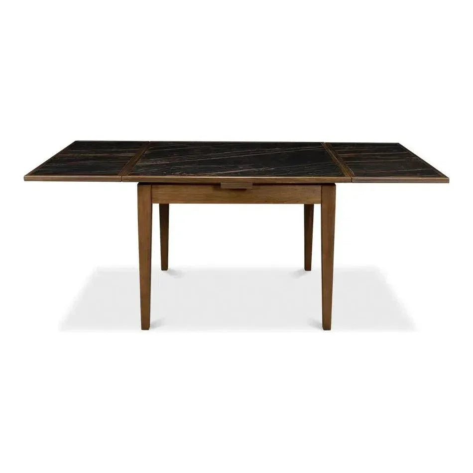 Paolino Square Extendable Dining Table Dark Wash - LOOMLAN - Sarreid - Side Tables