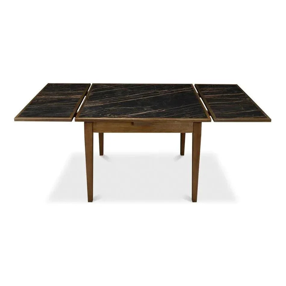 Paolino Square Extendable Dining Table Dark Wash - LOOMLAN - Sarreid - Side Tables