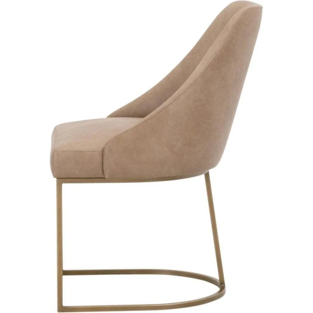 Parissa Leather Armless Dining Chair 2PC - LOOMLAN - Essentials For Living - Dining Chairs