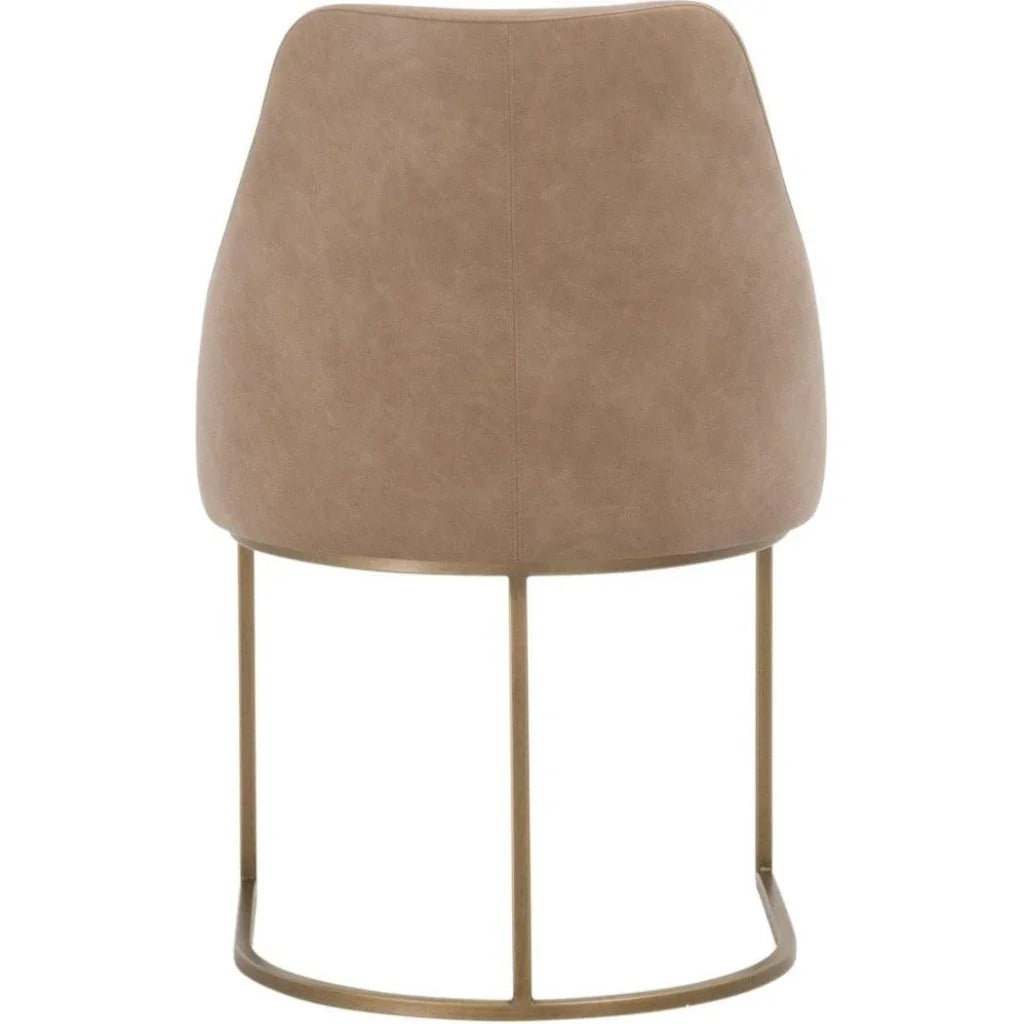 Parissa Leather Armless Dining Chair 2PC - LOOMLAN - Essentials For Living - Dining Chairs