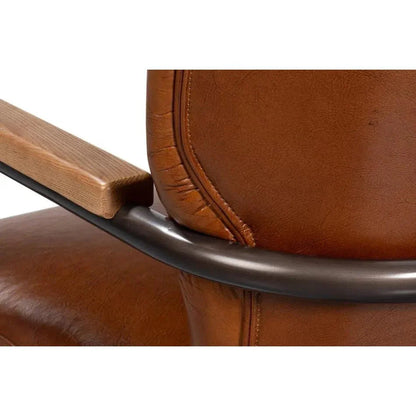 Sarreid Parker Office Chair Vintage Havana Leather