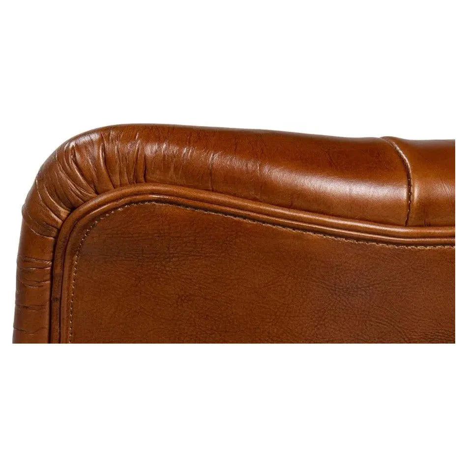 Sarreid Parker Office Chair Vintage Havana Leather