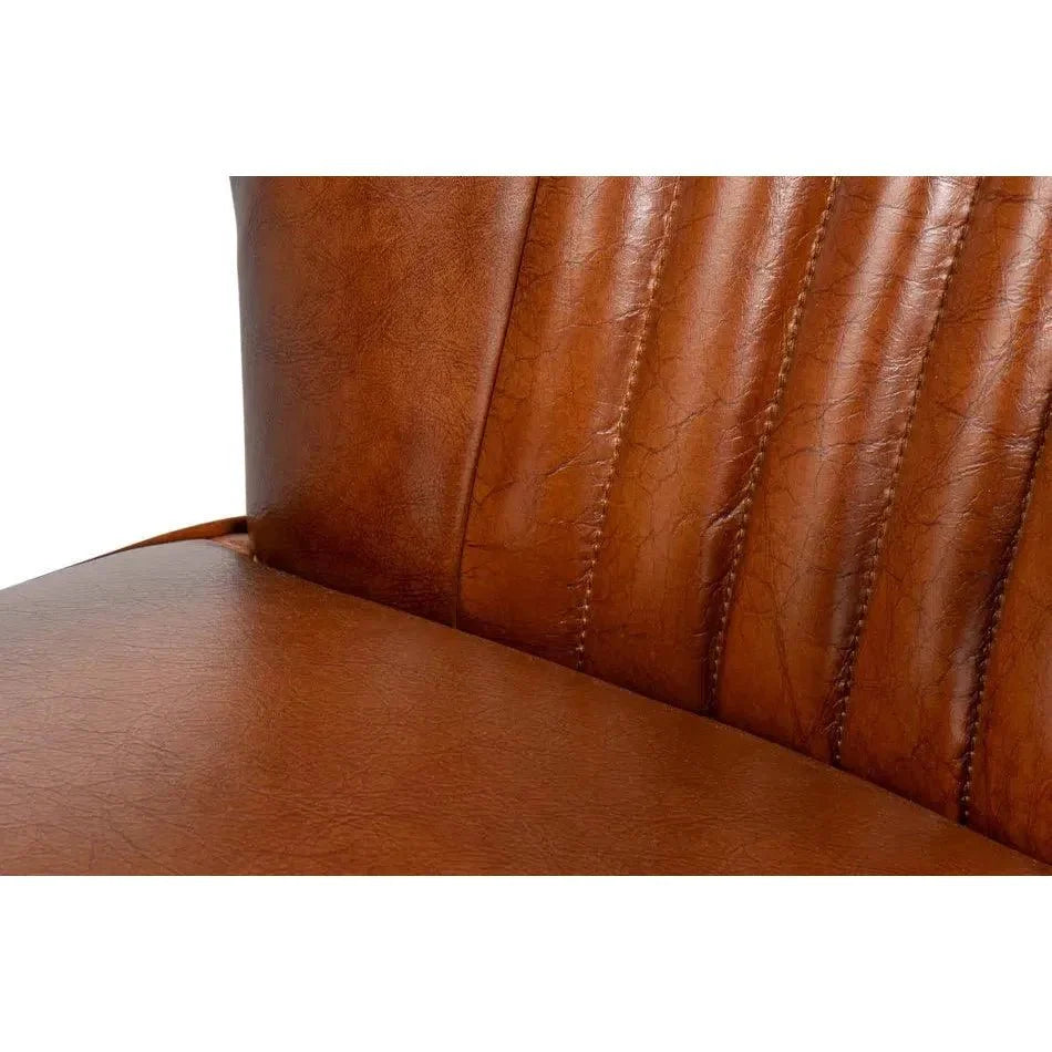 Sarreid Parker Office Chair Vintage Havana Leather