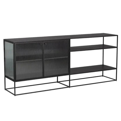 Parsons Iron Framed Glass Door Sideboard