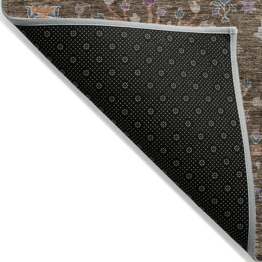 LOOMLAN Rugs Percy Brown Washable Indoor-Outdoor Rug