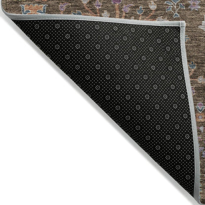 LOOMLAN Rugs Percy Brown Washable Indoor-Outdoor Rug