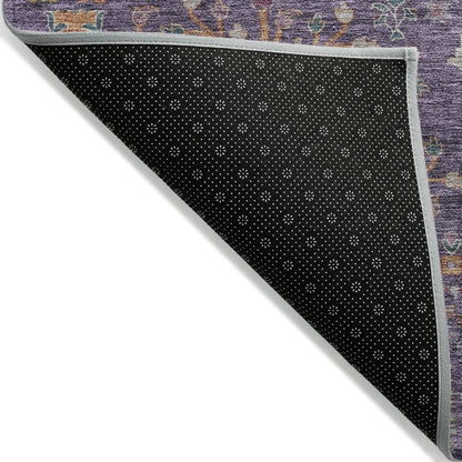 LOOMLAN Rugs Percy Purple Washable Indoor-Outdoor Rug