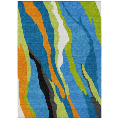 LOOMLAN Rugs Petala Denim Washable Indoor-Outdoor Rug