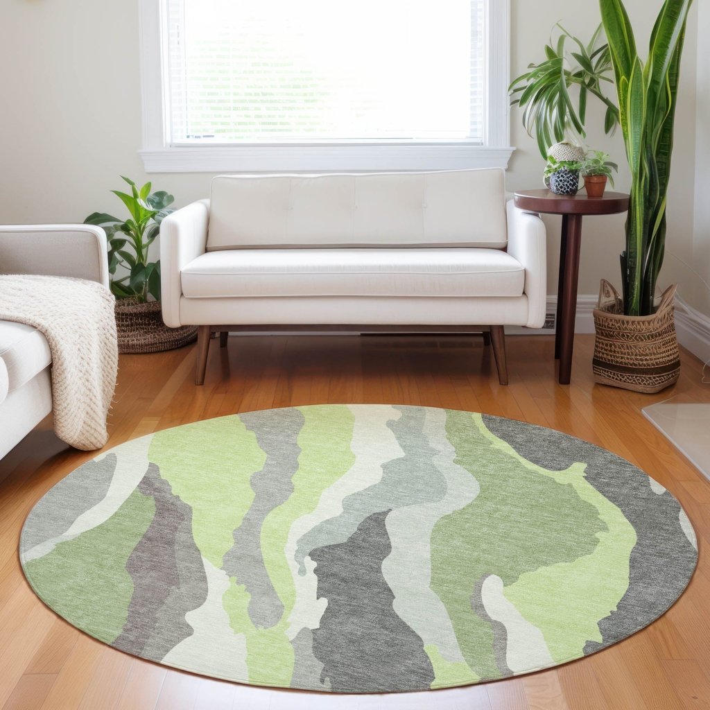 Petala Mint Washable Indoor - Outdoor Rug - LOOMLAN - LOOMLAN Rugs - Outdoor Rugs