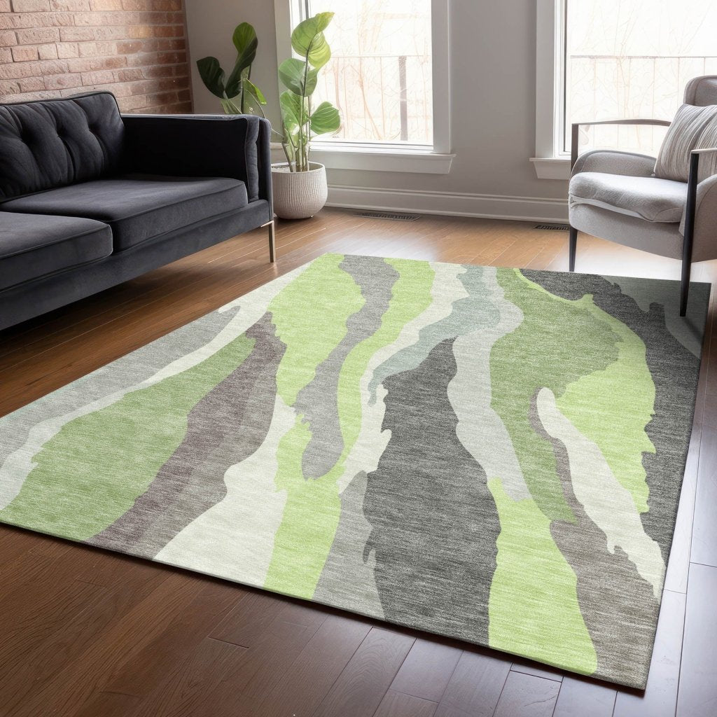 Petala Mint Washable Indoor - Outdoor Rug - LOOMLAN - LOOMLAN Rugs - Outdoor Rugs