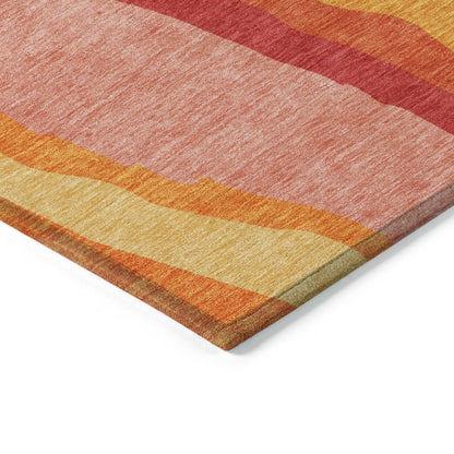 LOOMLAN Rugs Petala Pink Washable Indoor-Outdoor Rug