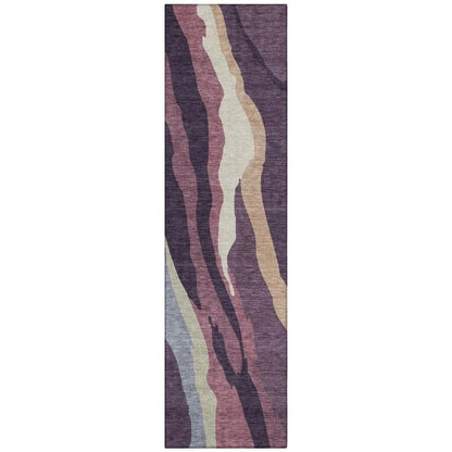LOOMLAN Rugs Petala Plum Washable Indoor-Outdoor Rug