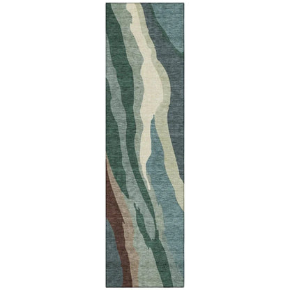 LOOMLAN Rugs Petala Sage Washable Indoor-Outdoor Rug