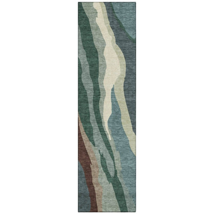 LOOMLAN Rugs Petala Sage Washable Indoor-Outdoor Rug