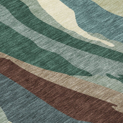 LOOMLAN Rugs Petala Sage Washable Indoor-Outdoor Rug