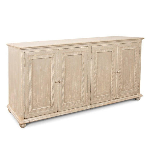 Sarreid Pie Crust Four Door Wood Sideboard