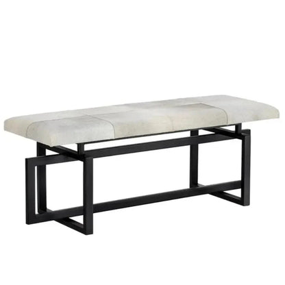 SUNPAN Pilar Cowhide Transitional Backless Bench