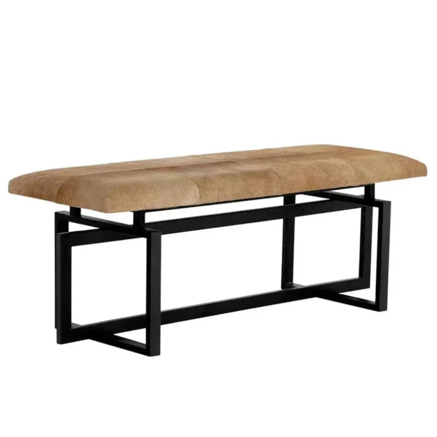 SUNPAN Pilar Cowhide Transitional Backless Bench