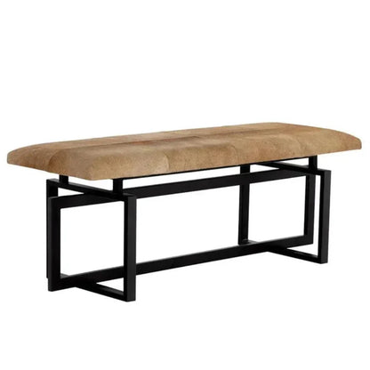 SUNPAN Pilar Cowhide Transitional Backless Bench