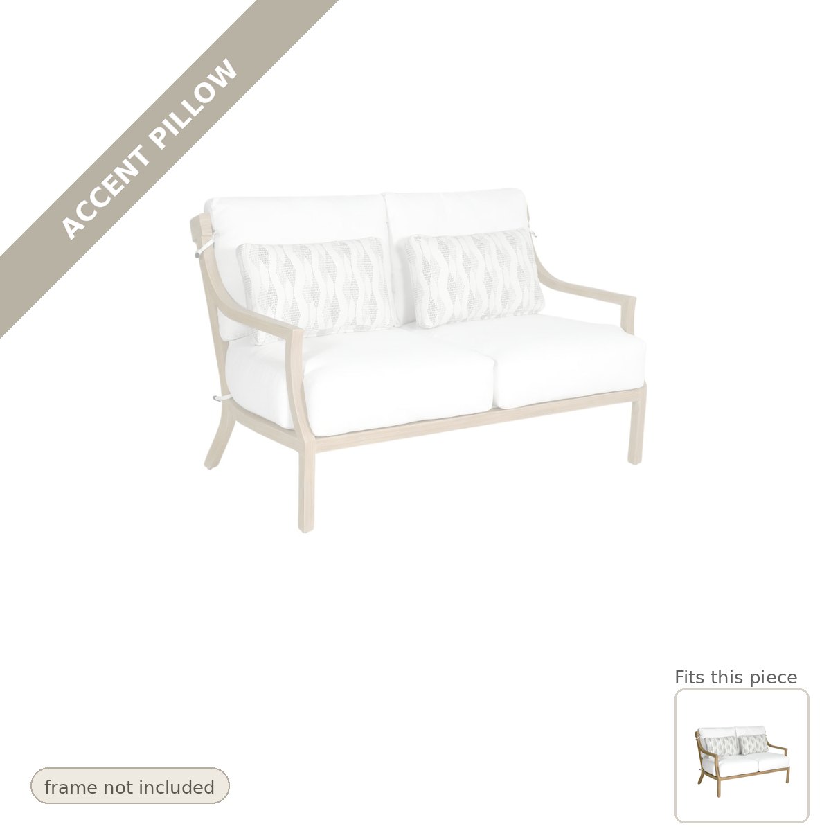 Pillow: Accent Pillow, Nicoya Deep Seating Cushioned Loveseat