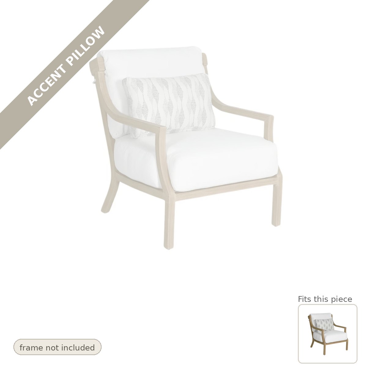 Pillow: Accent Pillow, Nicoya Cushioned Lounge Chair Sunbrella Cushions