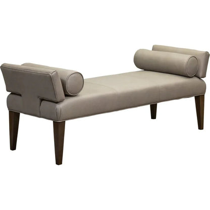 Pimlico Leather And Bolster Pillows Bedroom Bench