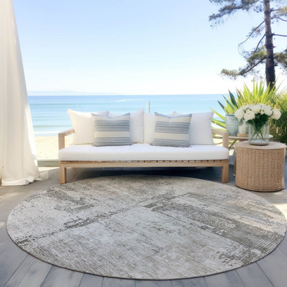 LOOMLAN Rugs Pliora Ivory Washable Indoor-Outdoor Rug