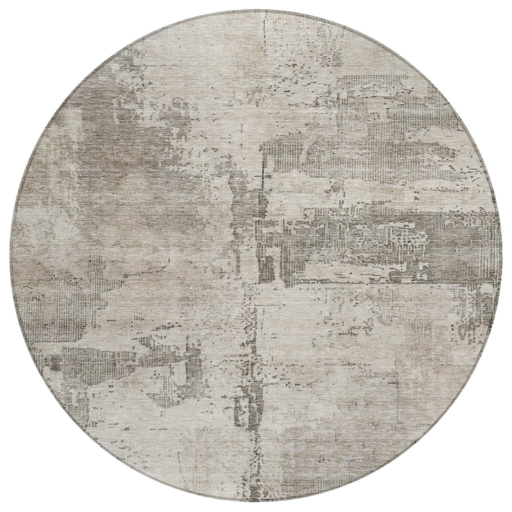 LOOMLAN Rugs Pliora Ivory Washable Indoor-Outdoor Rug