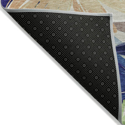 LOOMLAN Rugs Plyven Blue Washable Indoor-Outdoor Rug