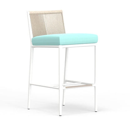 Sabbia Sunbrella Upholstered Stylish Outdoor Bar Stool