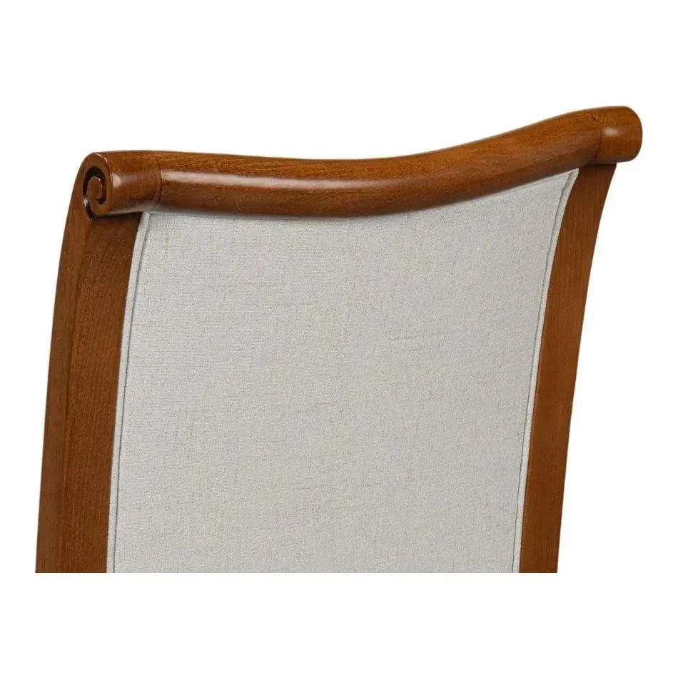Sarreid Polk Wood Brown Armless Side Chair 2PC