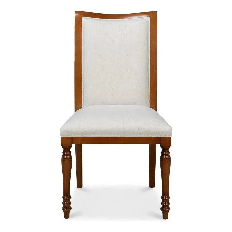 Sarreid Polk Wood Brown Armless Side Chair 2PC