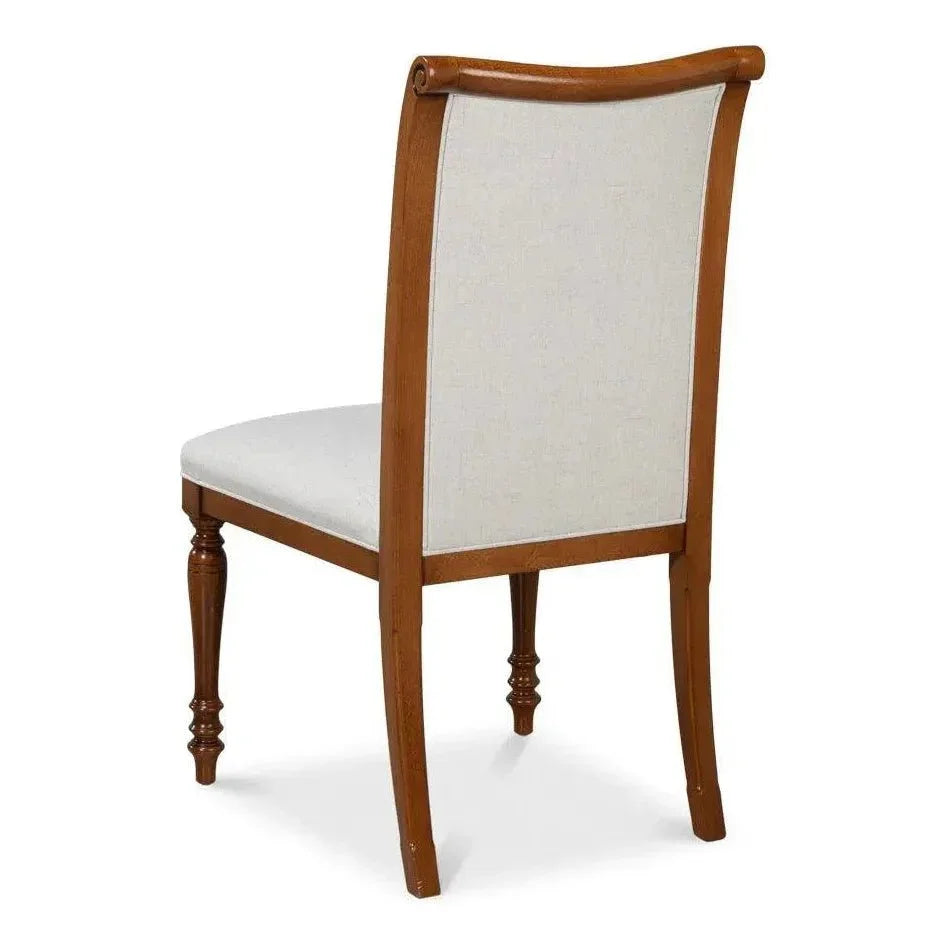 Sarreid Polk Wood Brown Armless Side Chair 2PC