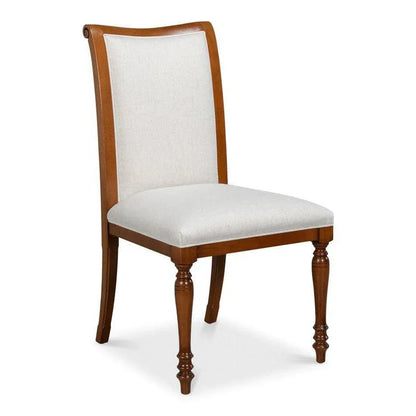 Sarreid Polk Wood Brown Armless Side Chair 2PC