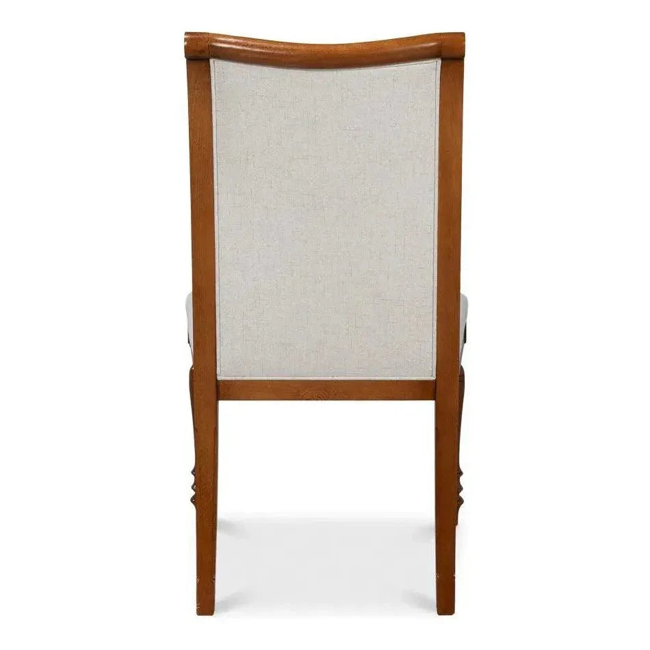 Sarreid Polk Wood Brown Armless Side Chair 2PC