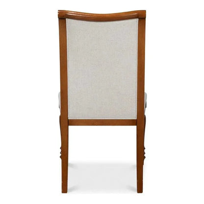 Sarreid Polk Wood Brown Armless Side Chair 2PC