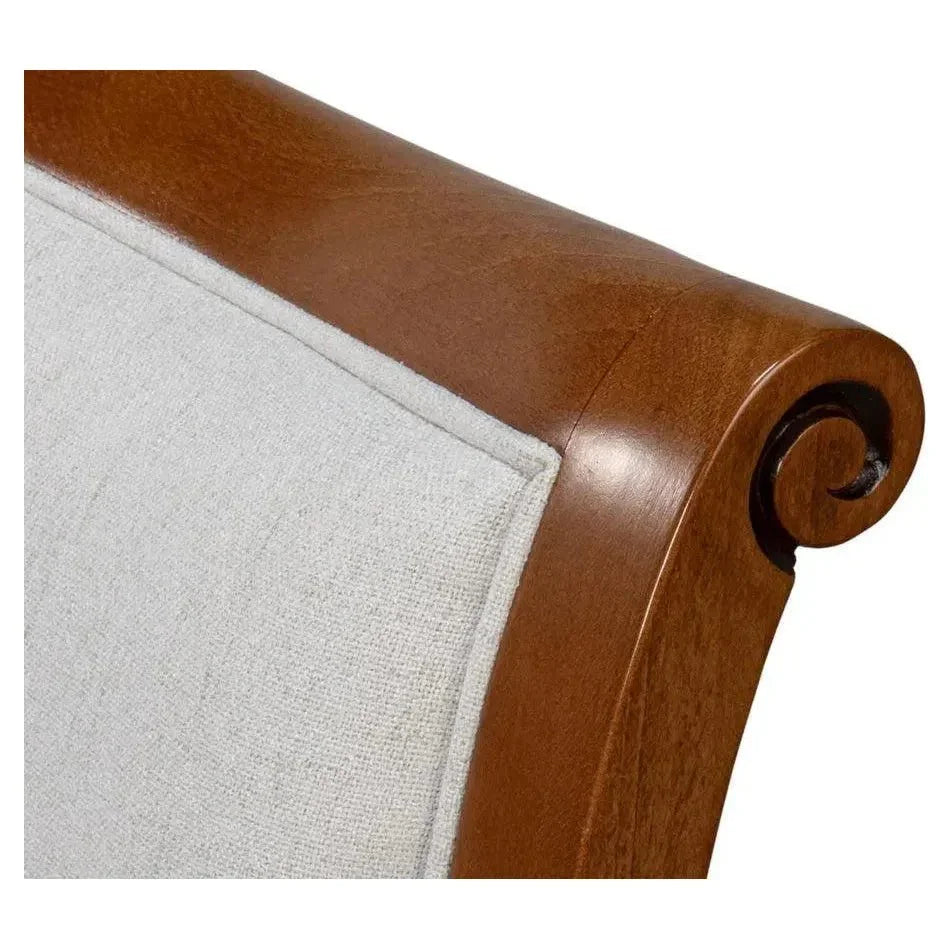 Sarreid Polk Wood Brown Armless Side Chair 2PC