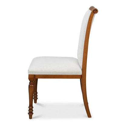 Sarreid Polk Wood Brown Armless Side Chair 2PC